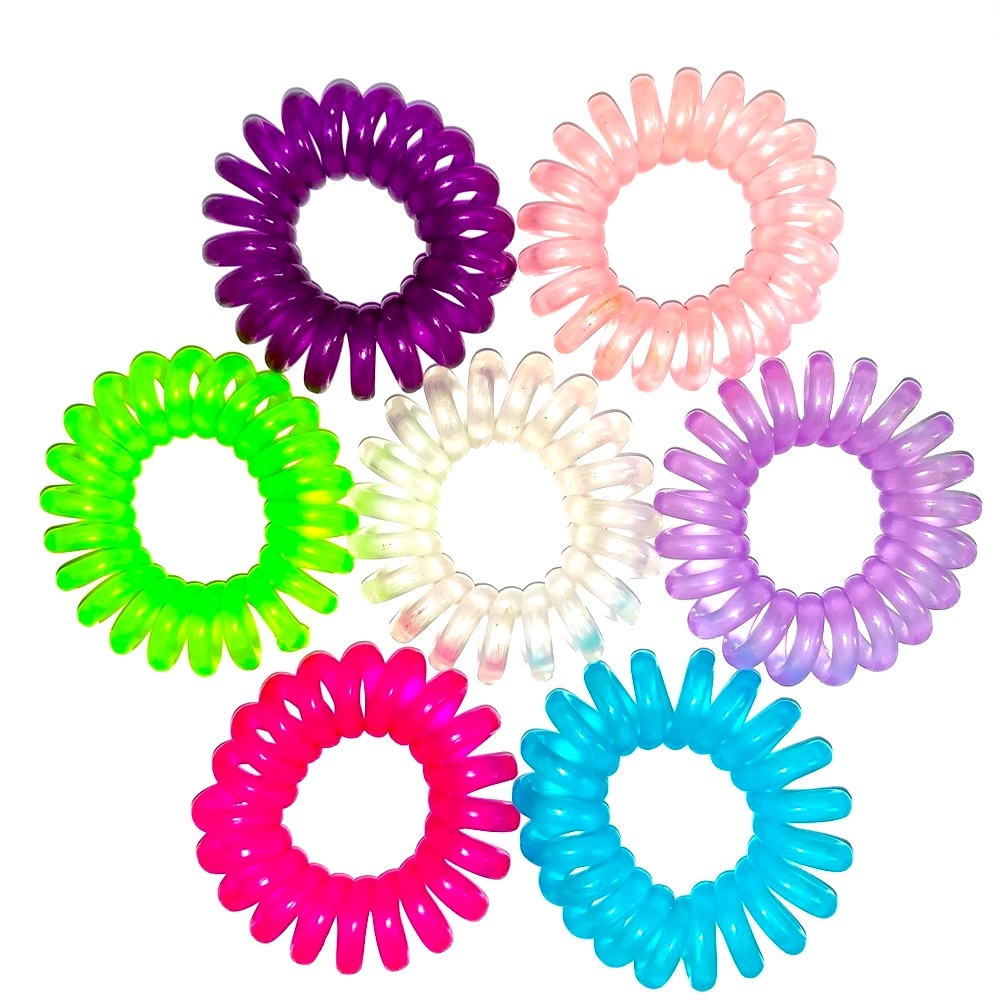 100 Spiral Coil Hair Ties – No Crease, Multi-Use, Stylish Hold